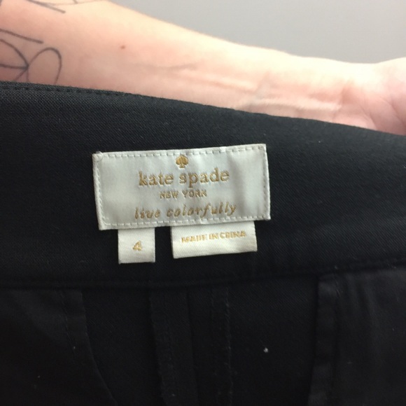 Kate Spade Black Crop Wide Leg Cute Summer Pants - Picture 5 of 8